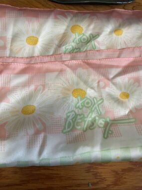 Betsey Johnson Pink, Mint & Yellow Daisy Gingham Scarf NWT